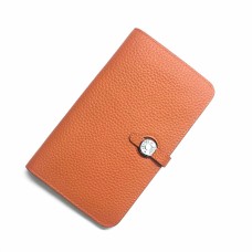 Hermes Dogon Peněženka Togo Kožená H001 Oranžová