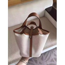 Hermes Picotin Lock plátěné velbloudí
