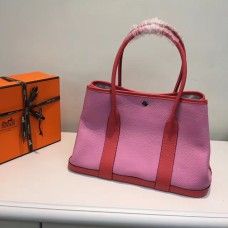 Hermes Garden Party 36cm kožená kabelka růžová melounová červená