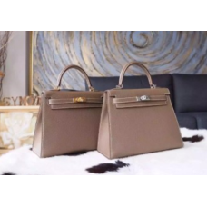 Hermes Kelly 25cm Epsom telecí kůže taška ručně šitá palladiová hardware, etupe CK18 RS03907