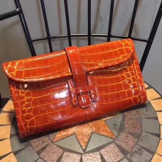 Hermes Jige spojka 29 cm Croco Orange