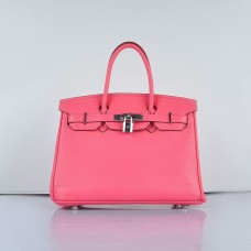 Hermes Birkin 30cm Togo kožené kabelky v barvě rtů růžové