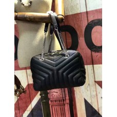 Kabelka s řetízkem YSL 27 cm černá