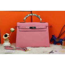 Hermes Kelly 32cm Epsom kožená kabelka růžová
