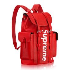 Batoh Louis Vuitton x Supreme M53414 Christopher PM z epi kůže