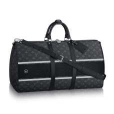 Louis Vuitton M43414 Keepall 55 Bandouliere cestovní taška Monogram Eclipse Canvas