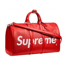 Kabelka Louis Vuitton x Supreme Keepall Bandouliere 45 M53419 z epi kůže