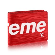 Peněženka Louis Vuitton x Supreme Slender M67717 z epi kůže