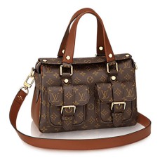 Kabelka Louis Vuitton Manhattan M43481 s monogramem a plátěným vzorem