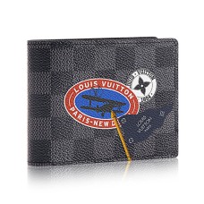 Vícenásobná peněženka Louis Vuitton N64439 Damier Graphite Stickers