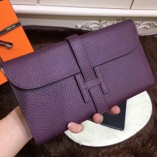 Hermes Jige peněženka Togo kožená fialová