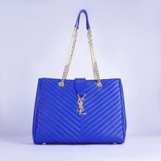 Nákupní taška YSL Saint Laurent Monogram modrá