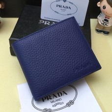 Pánská kožená peněženka Prada 0335 modrá