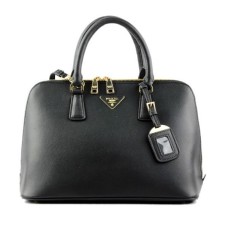 Černá taška s křížovým vzorem Prada 0812