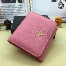Kožená peněženka Prada Trifold 1M0176 růžová