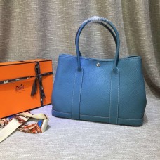 Velká kabelka Hermes Garden Party 36 cm modrá