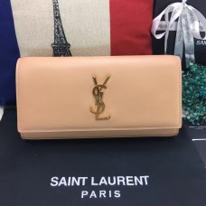 Kabelka YSL Saint Lauren 27cm z hladké kůže, meruňková