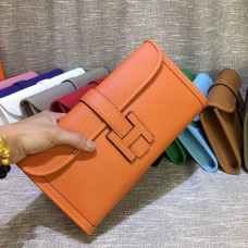 Hermes Epsom kožená kabelka Jige 29cm oranžová