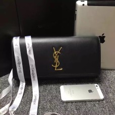 Kabelka YSL Saint Lauren 27cm z hladké kůže, černá