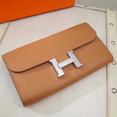 Hermes Constance Peněženka Togo Kožená Camel