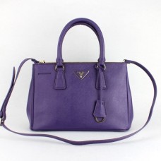 Taška Prada Galleria 1801 Saffiano kůže 30cm fialová