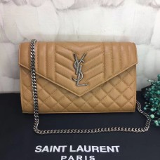 Kabelka YSL Chain Crossbody 22,5 cm meruňková