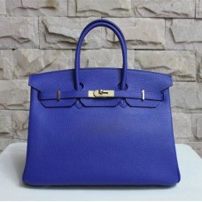 Hermes Birkin 35cm Togo kožená kabelka elektricky modrá zlatá