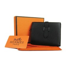 Hermes Peněženka s dvojitým překládáním H006 černá