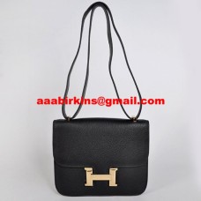 Hermes Constance Bag 23cm Togo Kůže Černé Zlato