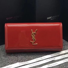 Kožená kabelka YSL Lakovaná kůže 27 cm červená