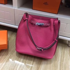 Hermes So Kelly 28cm Togo Kožená Taška Přes Rameno Růžová Stříbrná