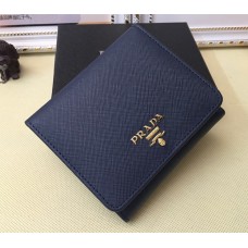 Prada 1M0176 Peněženky Saffiano Leather v tmavě modré barvě