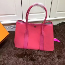 Hermes Garden Party 36cm plátěná kabelka sytě růžová