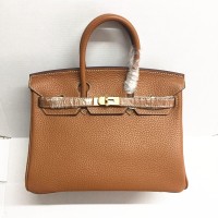 Hermes Birkin 25cm kabelka 6068 světle kávově zlatá