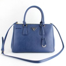 Taška Prada Galleria 1801 Saffiano Leather 30cm tmavě modrá