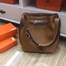 Hermes So Kelly 28cm Togo kožená taška přes rameno velbloudí stříbrná