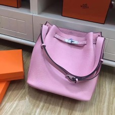 Hermes So Kelly 28cm Togo Kožená Taška Přes Rameno Růžová Stříbrná