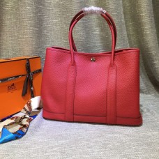Velká kabelka Hermes Garden Party 36 cm červená