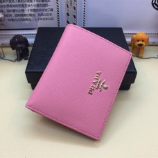 Prada 1M0204 Malá peněženka Bifold Saffiano Leather Růžová