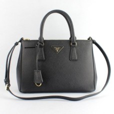 Kabelka Prada Galleria 1801 saffiano kůže 30cm černá