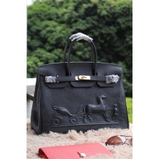 Hermes Birkin Horse Togo kožená taška černá 35cm