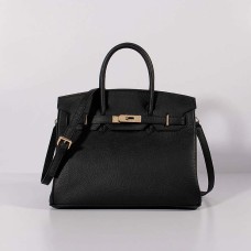 Hermes 30cm Birkin Bag Togo Leather s popruhem Black Gold