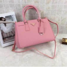 Taška Prada Galleria 1801 Saffiano kůže 30cm růžová