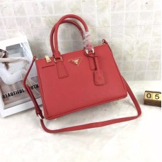Kabelka Prada Galleria 1801 saffiano kůže 30cm červená