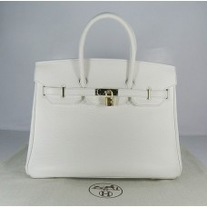 Hermes Birkin 35cm Togo kožené kabelky bílé zlato
