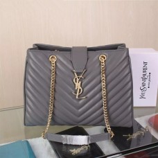 Nákupní taška YSL Saint Laurent Monogram šedá