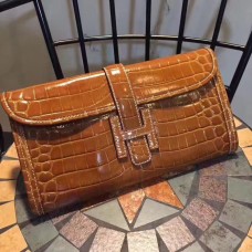 Hermes Jige Clutch 29cm krokodílí velbloudí