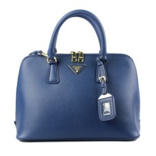 Tmavě modrá taška s křížovým vzorem Prada 0812