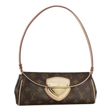 Louis Vuitton M40122 Beverly Clutch ramenní taška s monogramem, plátěná