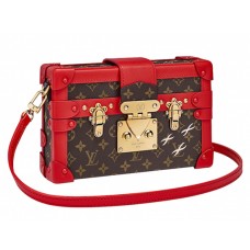 Kabelka Louis Vuitton Petite Malle M40274 s crossbody motivem, plátěná